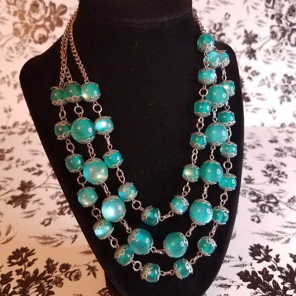 Jewelry - Teal multi layer necklace  jr36